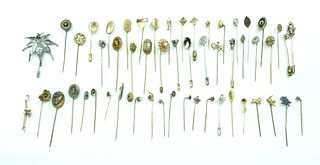 Estate Collection of Stick Pins - Gold