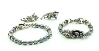 Kieselstein Sterling Silver / Black Pearl Jewelry