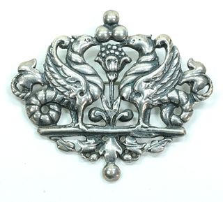 Peruzzi Sterling Silver Brooch Pin