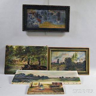 Five Sophie Medalia Landscape Oil Paintings