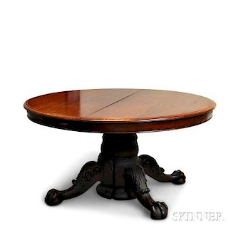 Rococo Revival Carved Mahogany Extension Dining Table