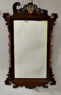 Chippendale-style Mahogany Scroll-frame Mirror