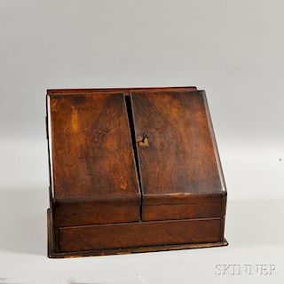 Georgian Walnut Veneer Writing Box