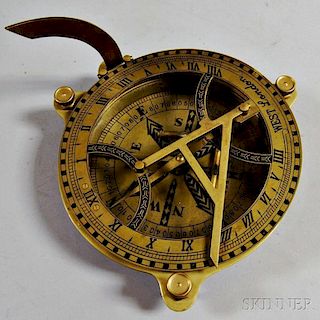 Large Brass Equinoctial Sundial