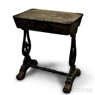 Chinese Export Lacquered Sewing Stand