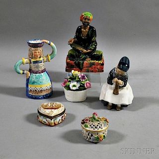 Six Decorative Ceramic Items
