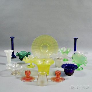 Seventeen Pieces of Art Glass