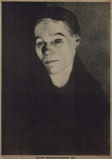 Käthe Kollwitz, Ger. 1867-1945, Deutschen Heimarbeit-Ausstellung Berlin, 1906, Lithograph, framed under glass