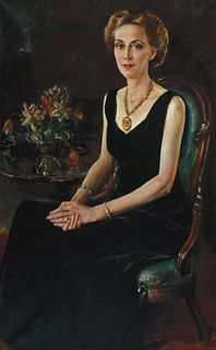 Antonio Barone, It./Am. 1889-1971, Seated Portrait, 1945, Oil on canvas, framed