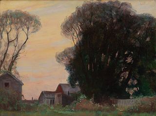 Harold Crocker Dunbar, Am. 1882-1953, Chatham, Cape Cod, 1922, Oil on canvas, framed