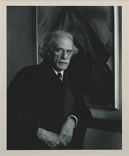 Imogen Cunningham, Am. 1883-1976, Alfred Stieglitz, 1934, Gelatin silver print, framed under glass