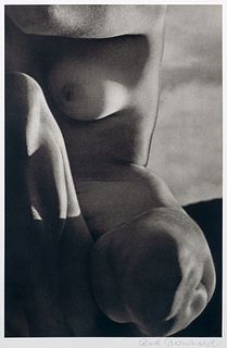 Ruth Bernhard, Ger./Am. 1905-2006, Rockport Nude, 1947, Platinum photograph, unframed