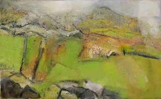 William Thon, Am. 1906-2000, "Connemara Landscape", Oil on masonite, unframed