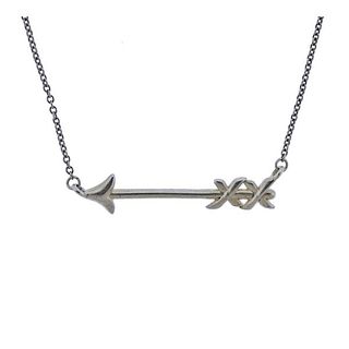 Tiffany &amp; Co Picasso Silver Arrow Pendant Necklace