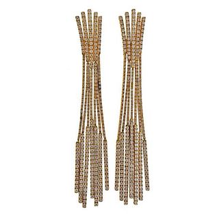 Porrati 18k Gold 4.38ctw Diamond Earrings