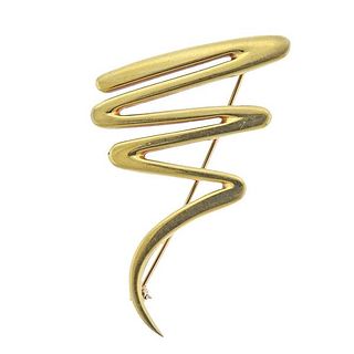 Tiffany &amp; Co Picasso 18k Gold Zig Zag Brooch Pin