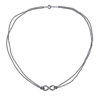 Tiffany &amp; Co Silver Infinity Pendant Necklace