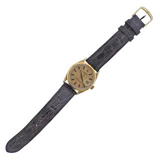 Rolex Oyster Date 14k Gold Steel Watch 1550