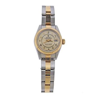 Rolex Datejust 18k Gold Steel Watch 69173