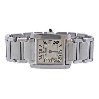 Cartier Tank Francaise Steel Watch 2465