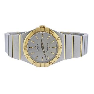 Omega Constellation 18k Gold Steel Watch 
