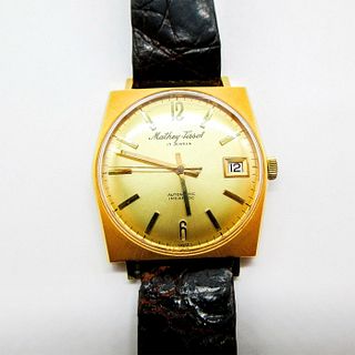 Vintage Mathey Tissot Automatic Incabloc Gold Tone Watch