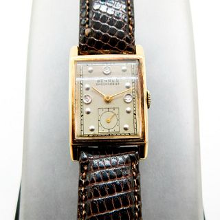 Vintage Benrus Shock Resist F92775 14K Gold Watch