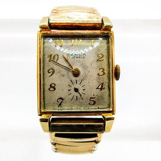 Vintage Semca 14 K Gold Square Face Watch