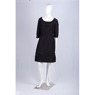 Oscar De La Renta Black Silk Dress