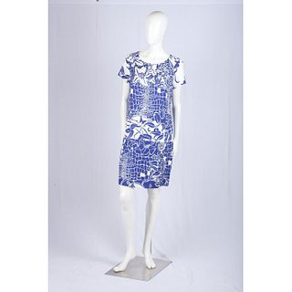 Emilio Pucci Short Sleeve Cotton Floral Dress