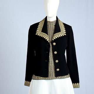 St. John Black and Gold, Jacket and Sleeveless Top Size 2