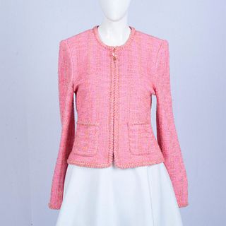 St. John Collection, Pink Tweed Jacket Size 4