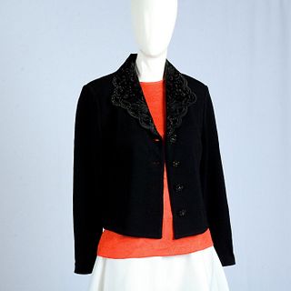 St. John Red and Black, Jacket and Sleeveless Top Size 2