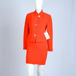 St. John Red Geranium, Jacket and Skirt