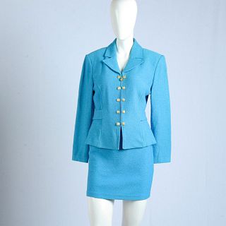 St. John Sky Blue, Jacket and Skirt Set Size 2