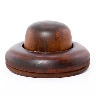 Vintage Soter Bros 2 Piece Millinery Wooden Hat Mold