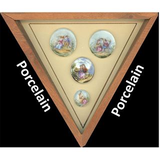 A Small Frame of Colorful Procelain Buttons