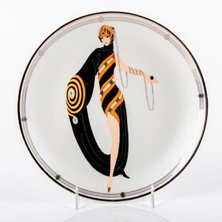 Franklin Mint House of Erte Plate, Pearls and Emeralds