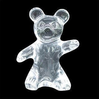 Daum French Crystal Figurine, Teddy Bear