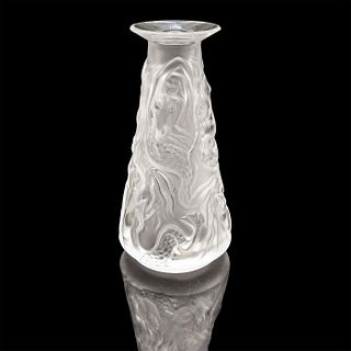 Lalique Frosted Crystal Bud Vase