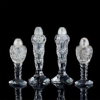 2 Pairs Clear Crystal Salt and Pepper Shakers