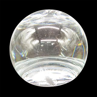 Lalique Frosted Crystal Orb Ball Paperweight