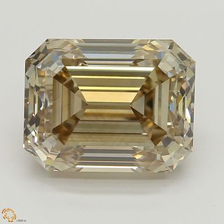 3.01 ct, Natural Fancy Yellowish Brown Even Color, VVS2, Emerald cut Diamond (GIA Graded), Appraised Value: $38,900 