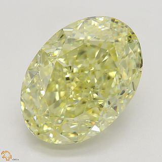 4.04 ct, Natural Fancy Yellow Even Color, VS2, Oval cut Diamond (GIA Graded), Appraised Value: $210,000 