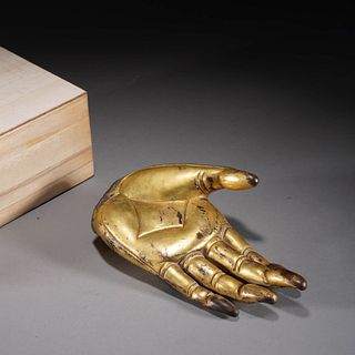 Gilt Bronze Buddha Hand