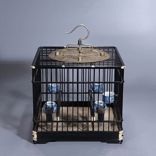 Carved Ebony Bird Cage