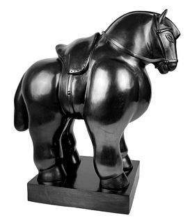 Large Fernando Botero Bronze Figure of Trojan Horse, Signed and Numbered 4/6