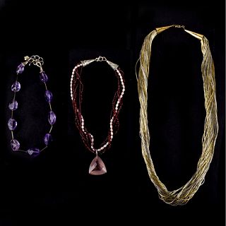 Vintage Gemstone and Silver Necklaces