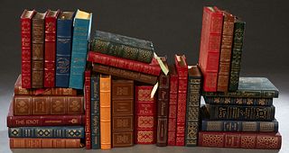 Twenty-Nine Piece Set of Leather Bound Collector's Edition Illustrated Books, 20th c., from the Easton Press, Norwalk Ct., with gilt decorated covers 
