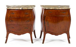 * A Pair of Louis XVI Style Diminutive Commodes Height 34 x width 24 x depth 15 inches.